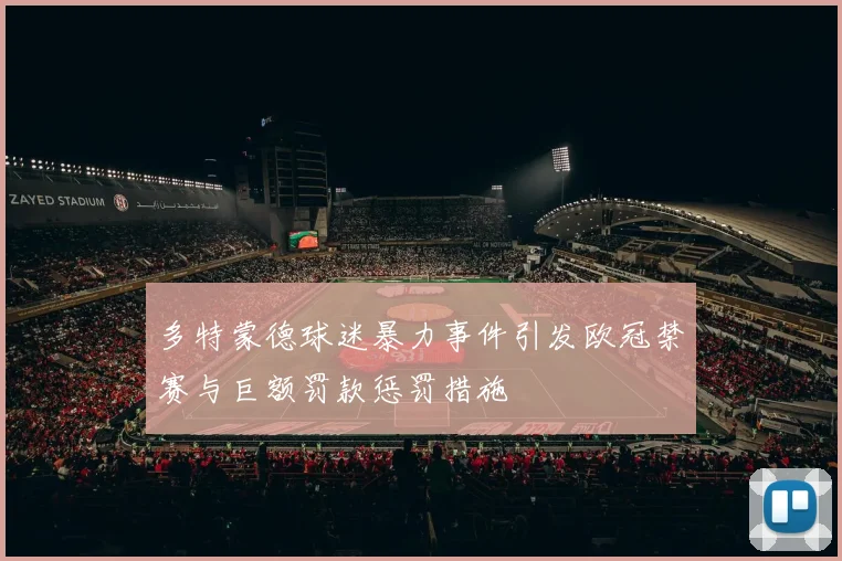 多特蒙德球迷暴力事件引发欧冠禁赛与巨额罚款惩罚措施